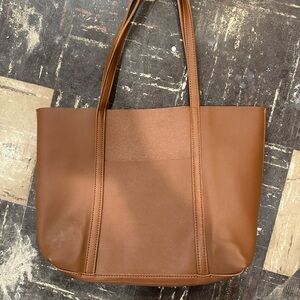 Chic leather Laptop Tote Bag